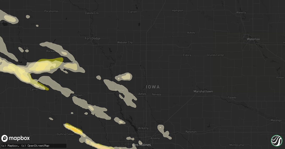 Hail map in Story City, IA on October 8, 2026