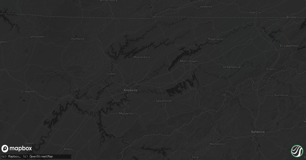 Hail map in Strawberry Plains, TN on October 8, 2026
