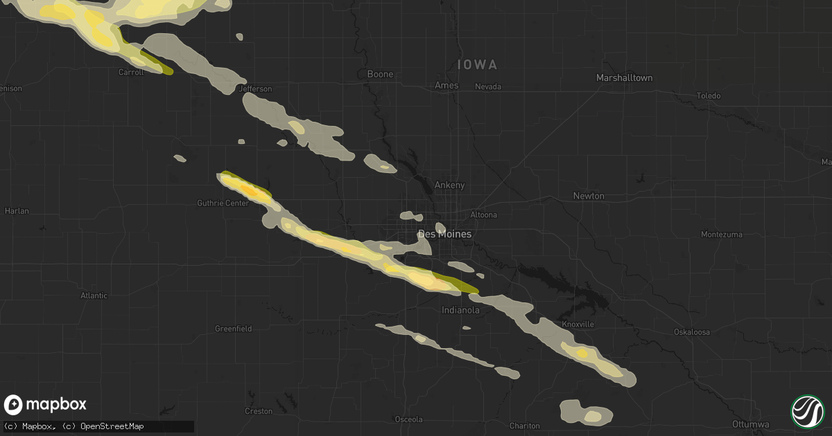 Hail map in Urbandale, IA on October 8, 2026