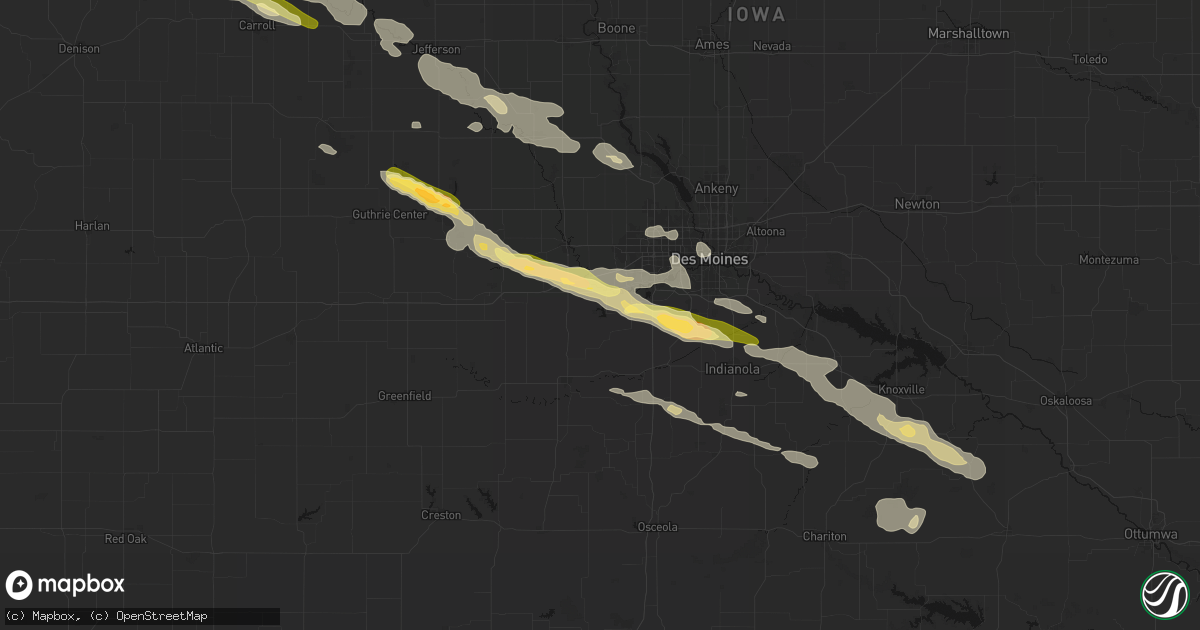 Hail map in Van Meter, IA on October 8, 2026