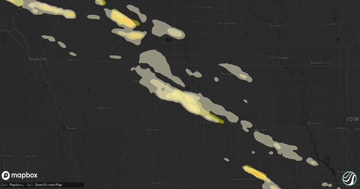 Hail map in Wall Lake, IA on October 8, 2026