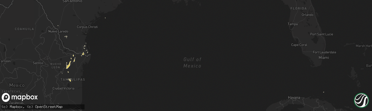 Hail map on October 9, 2011