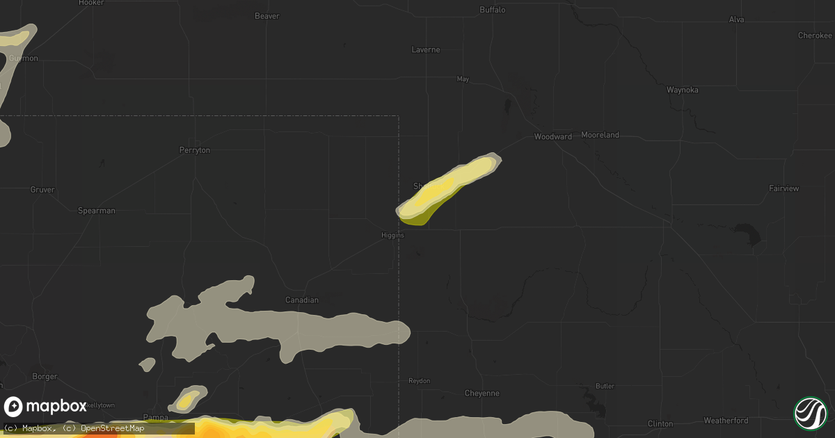 Hail map in Shattuck, OK on October 9, 2014