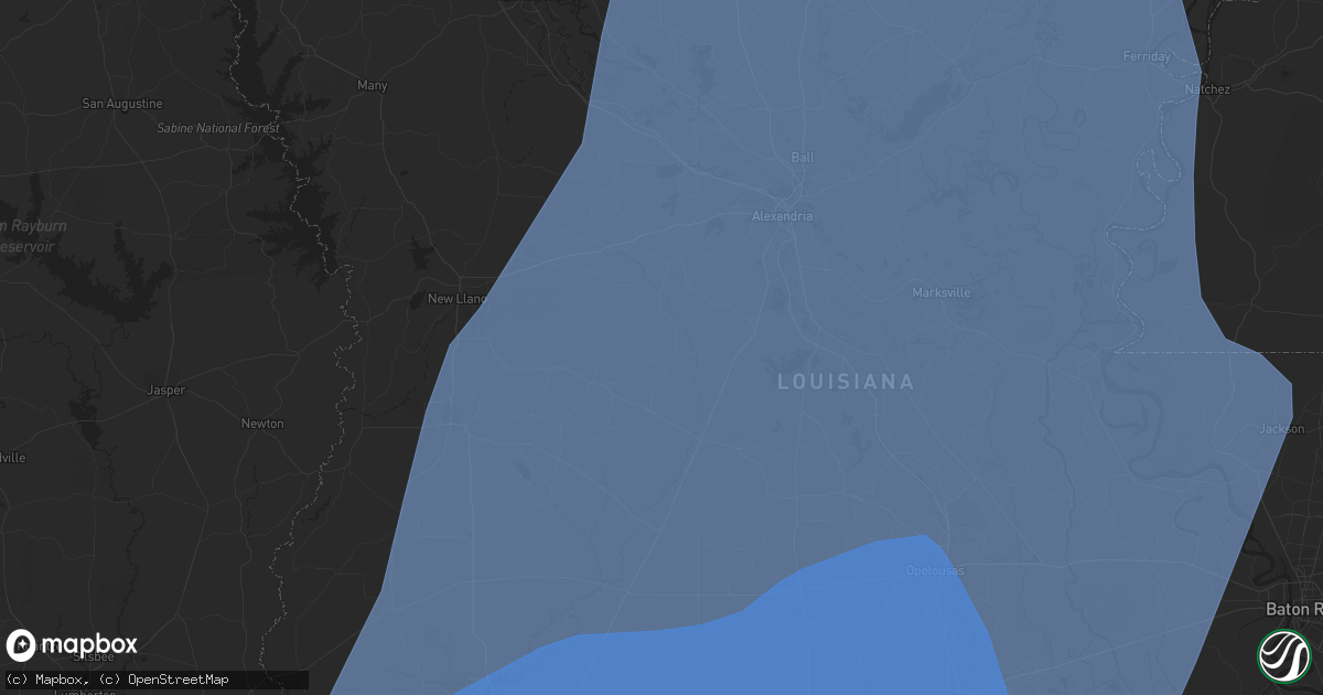 Hail map in Abbeville, LA on October 9, 2020