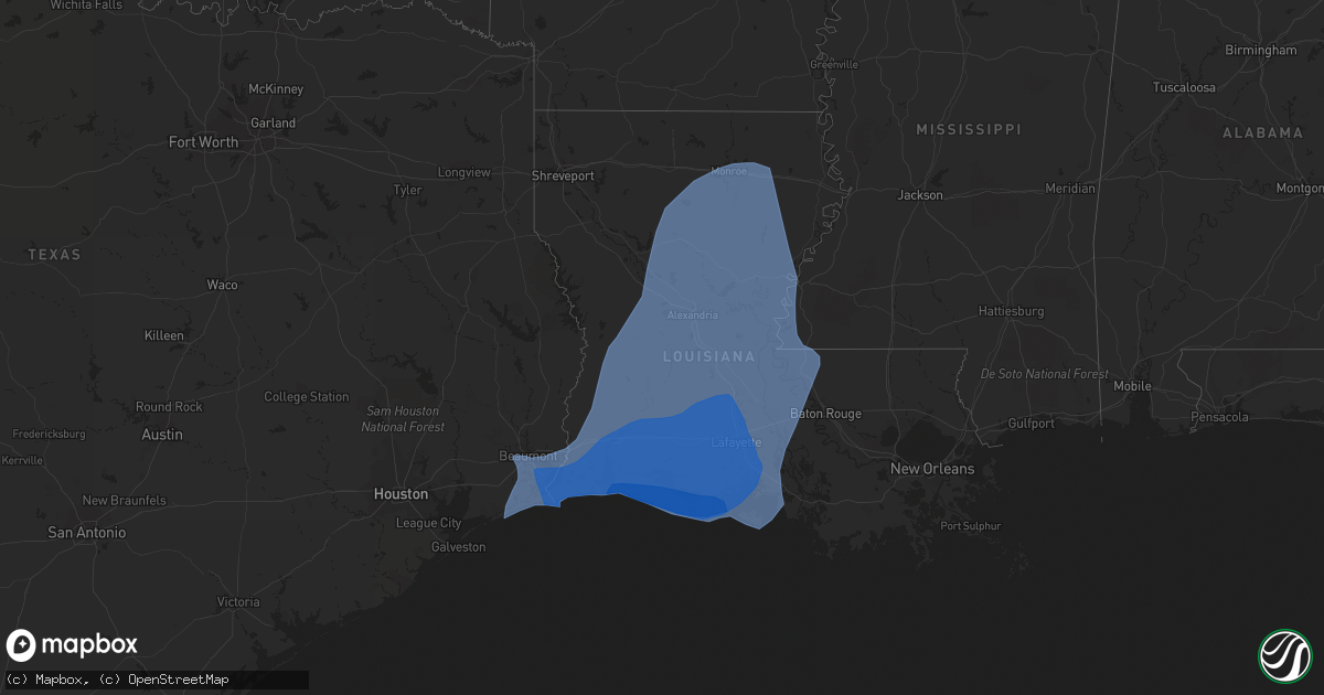 Hail map on October 9, 2020