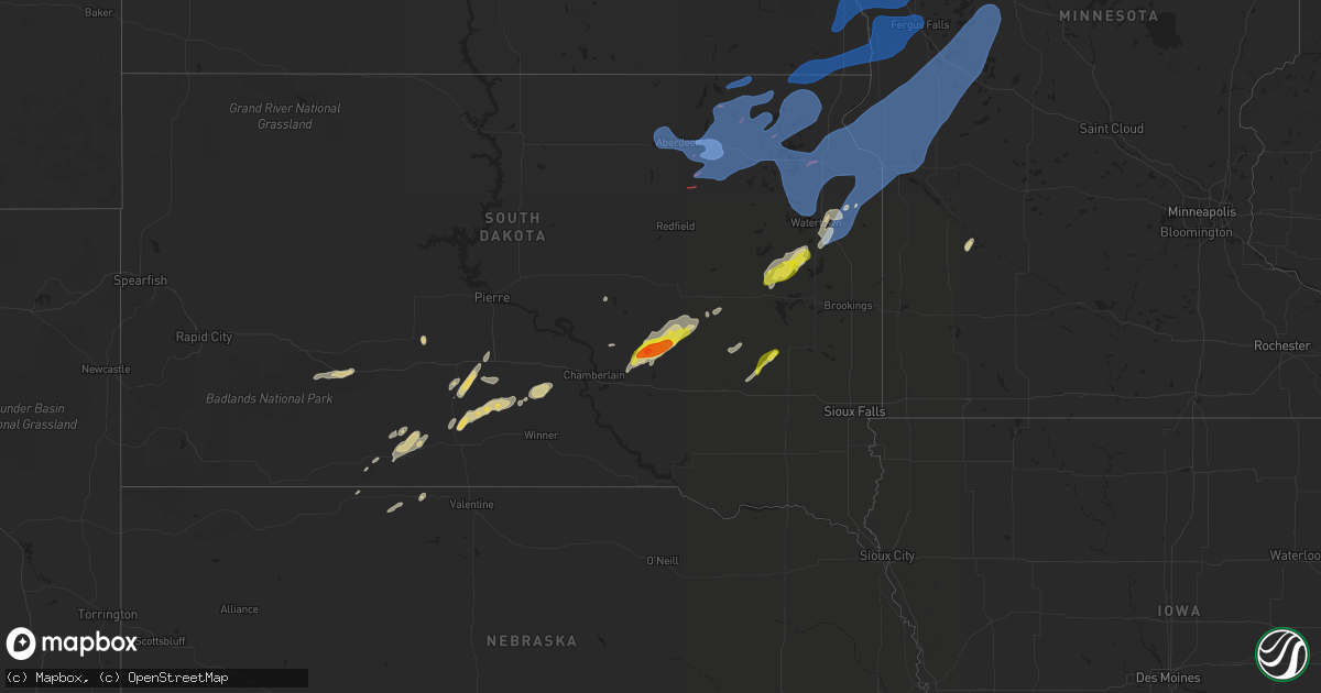 Hail map on October 9, 2021