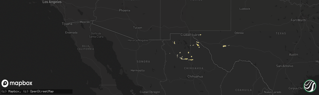 Hail map on October 9, 2022