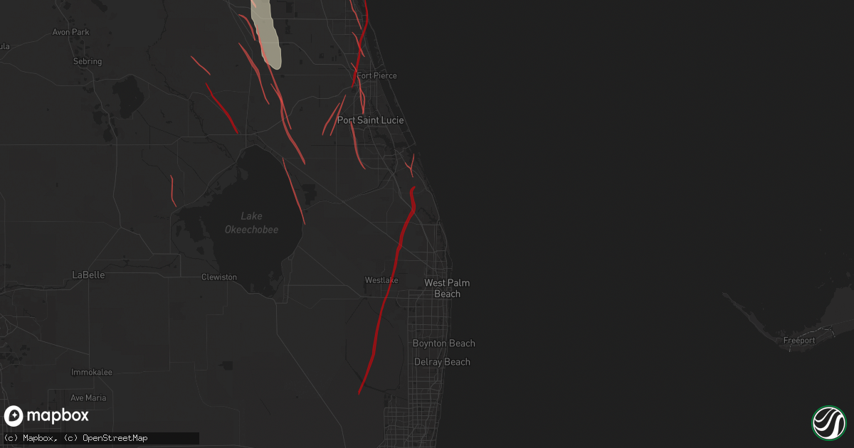 Hail map in Jupiter, FL on October 9, 2024