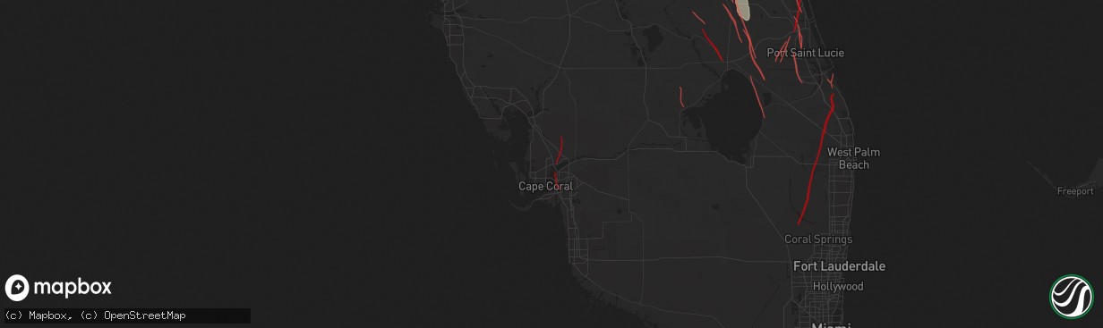 Hail map in North Fort Myers, FL on October 9, 2024