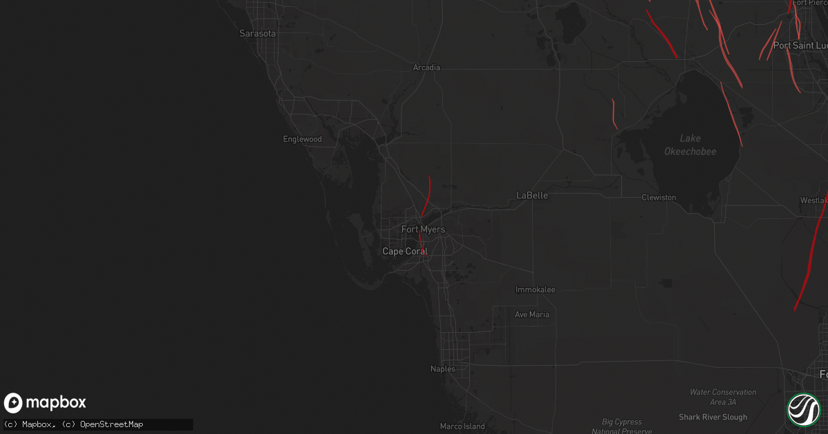 Hail map in North Fort Myers, FL on October 9, 2024