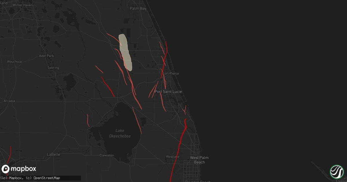 Hail map in Port Saint Lucie, FL on October 9, 2024