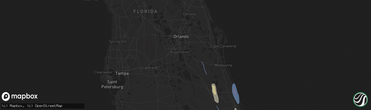 Hail map in Saint Cloud, FL on October 9, 2024