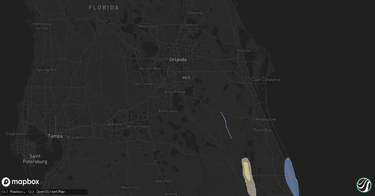 Hail map in Saint Cloud, FL on October 9, 2024