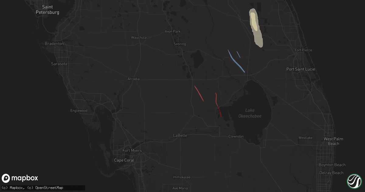 Hail map in Venus, FL on October 9, 2024