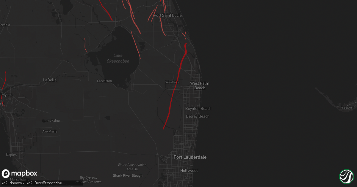 Hail map in Wellington, FL on October 9, 2024