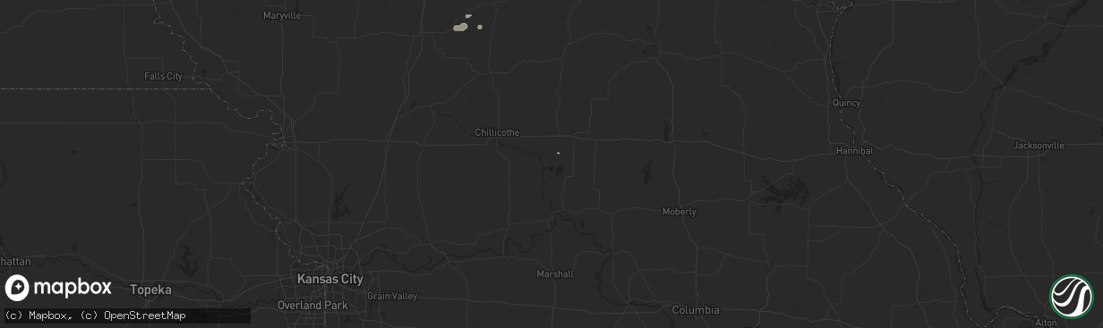 Hail map in Sumner, MO on October 9, 2025