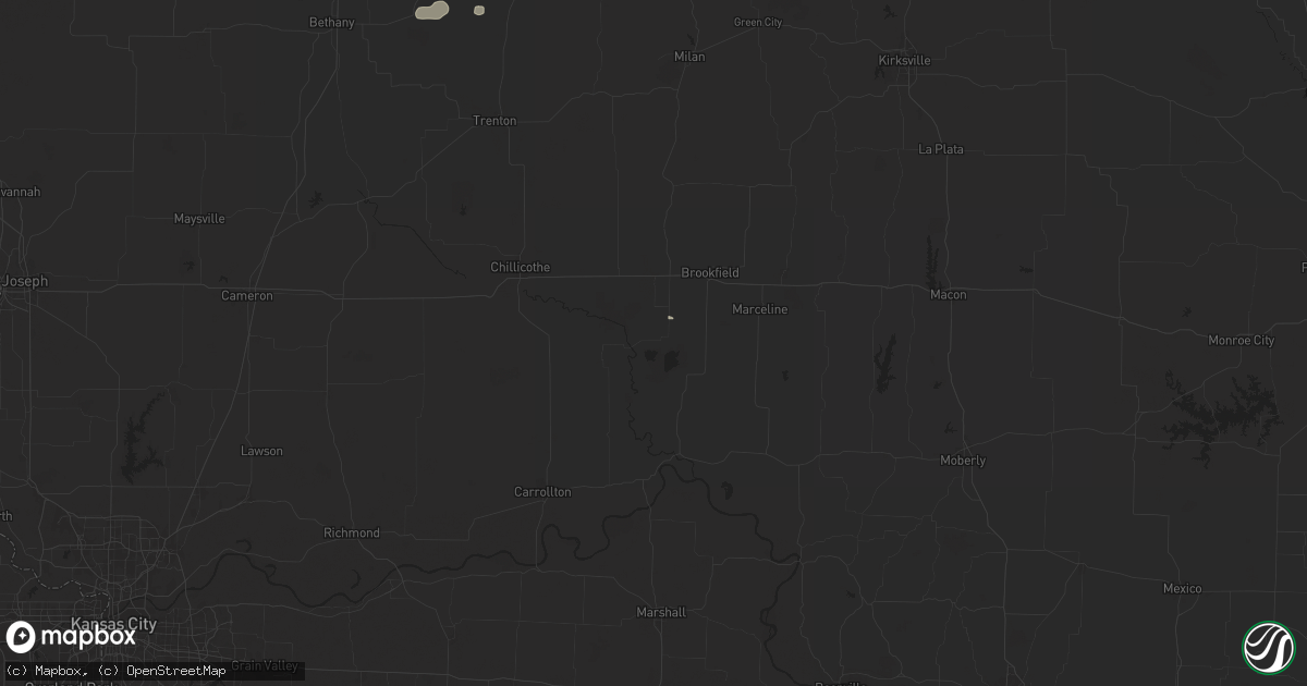 Hail map in Sumner, MO on October 9, 2025