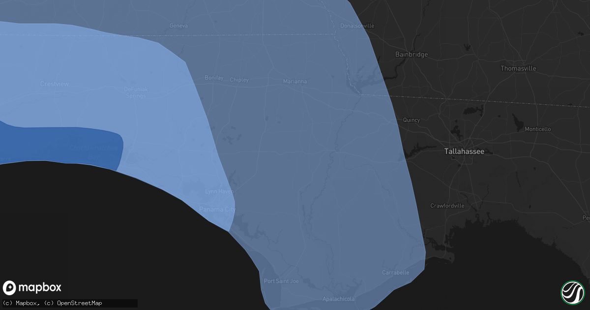 Hail map in Clarksville, FL on October 9, 2026