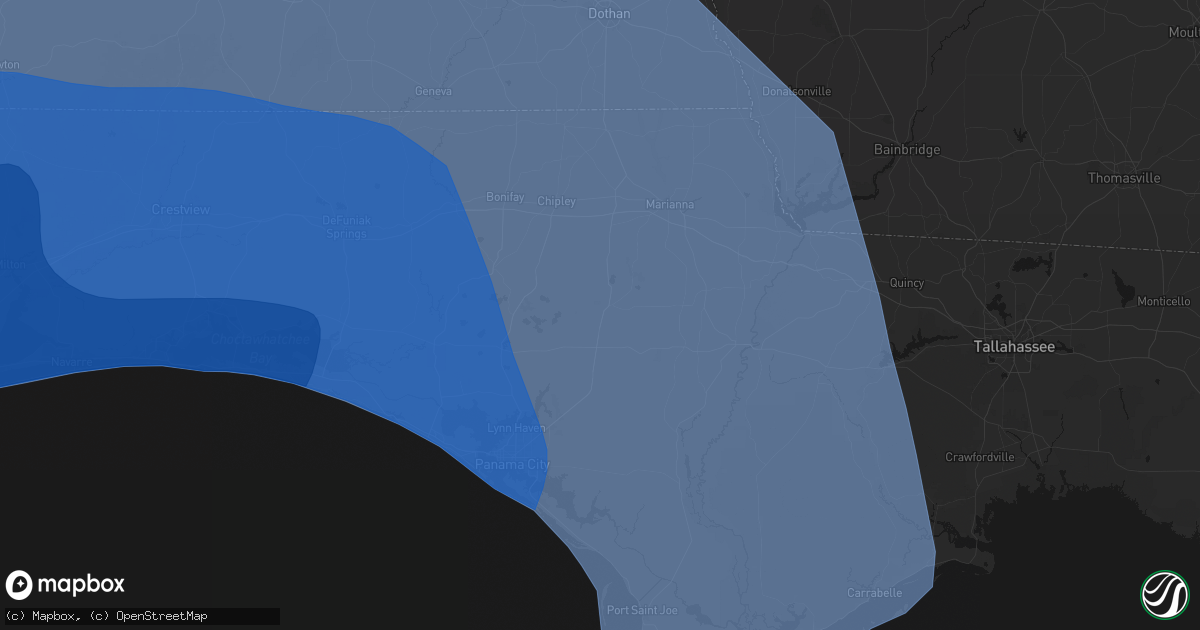 Hail map in Fountain, FL on October 9, 2026