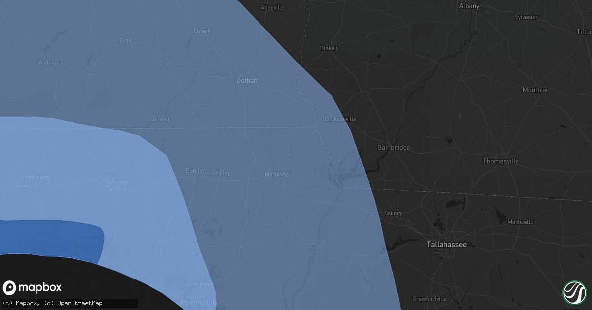 Hail map in Greenwood, FL on October 9, 2026