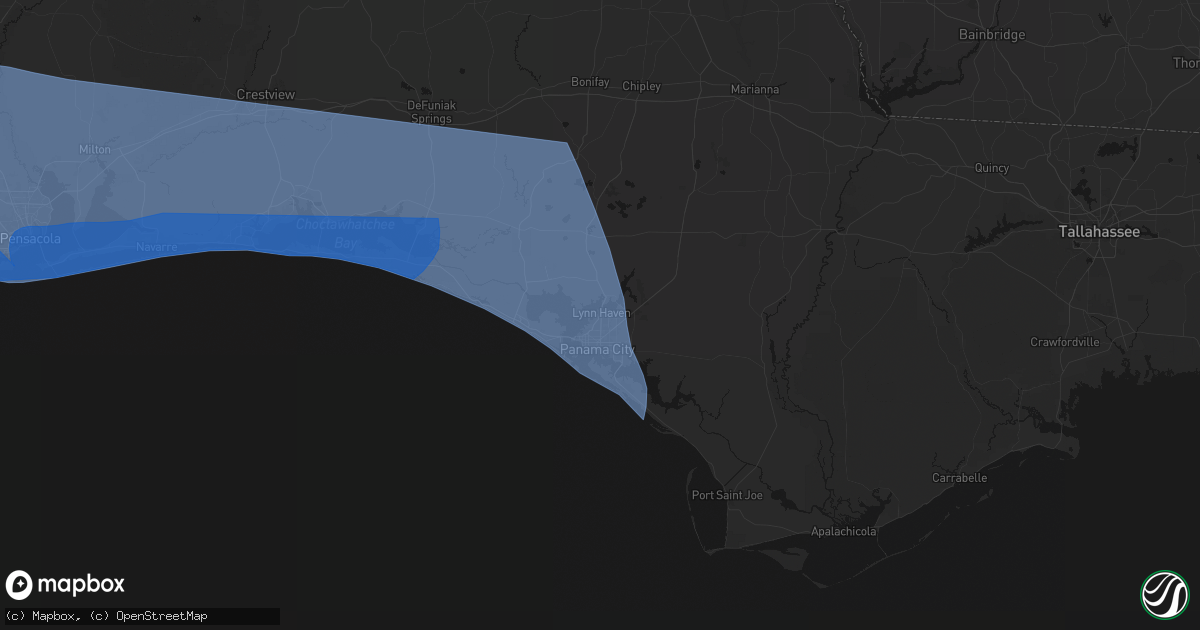 Hail map in Lynn Haven, FL on October 9, 2026