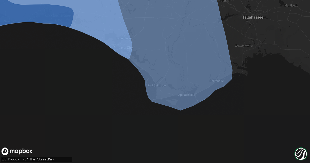 Hail map in Port Saint Joe, FL on October 9, 2026