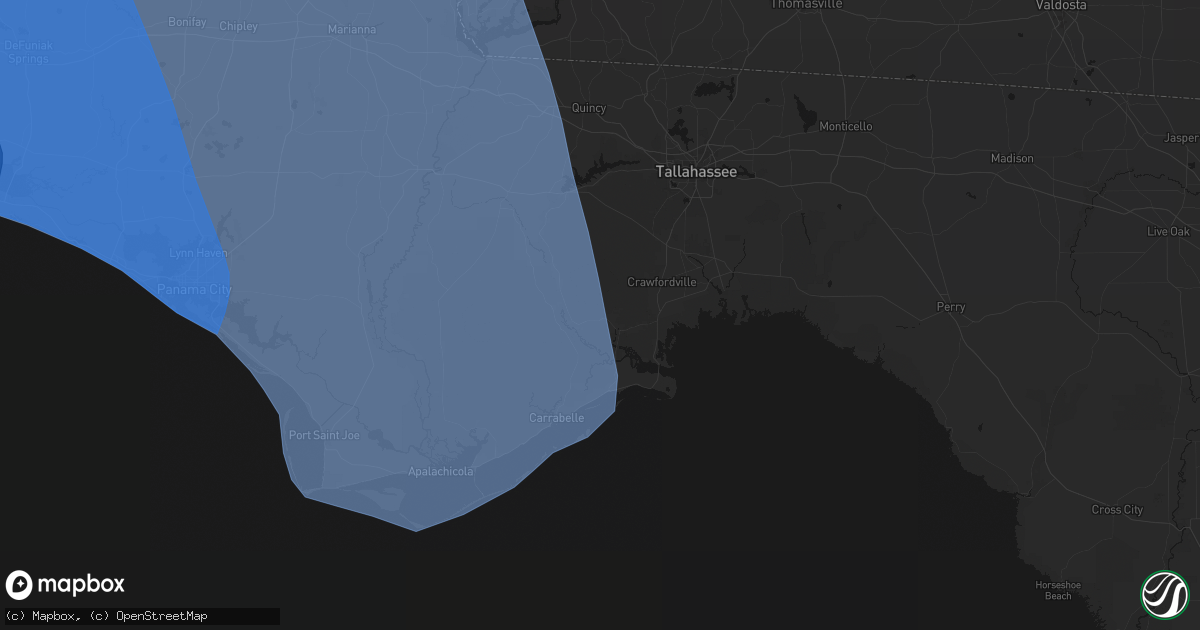 Hail map in Sopchoppy, FL on October 9, 2026