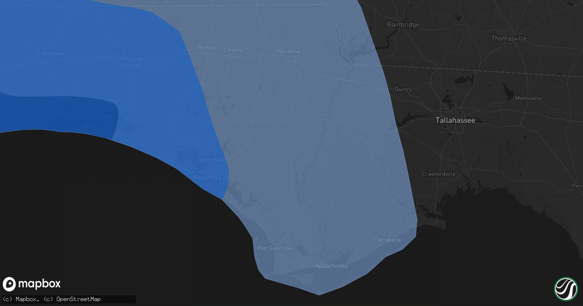 Hail map in Wewahitchka, FL on October 9, 2026