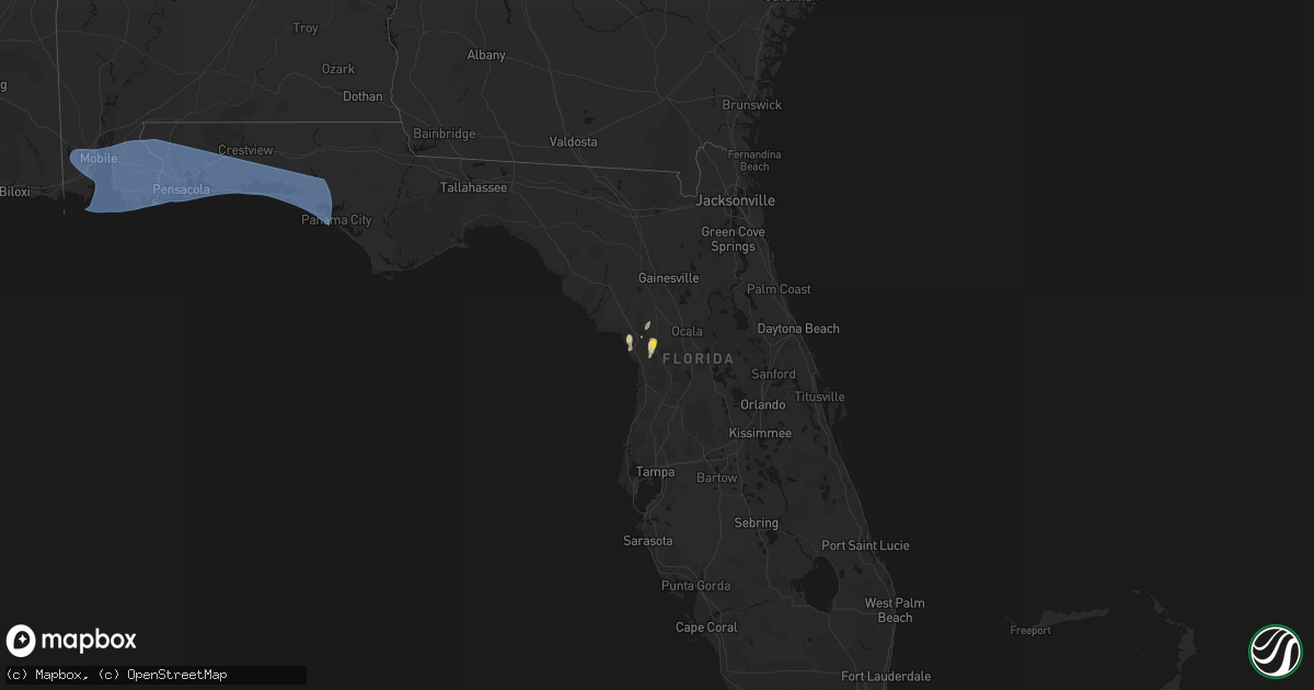 Hail map on October 9, 2026