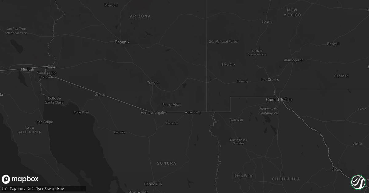 Hail map in Texas on October 10, 2012