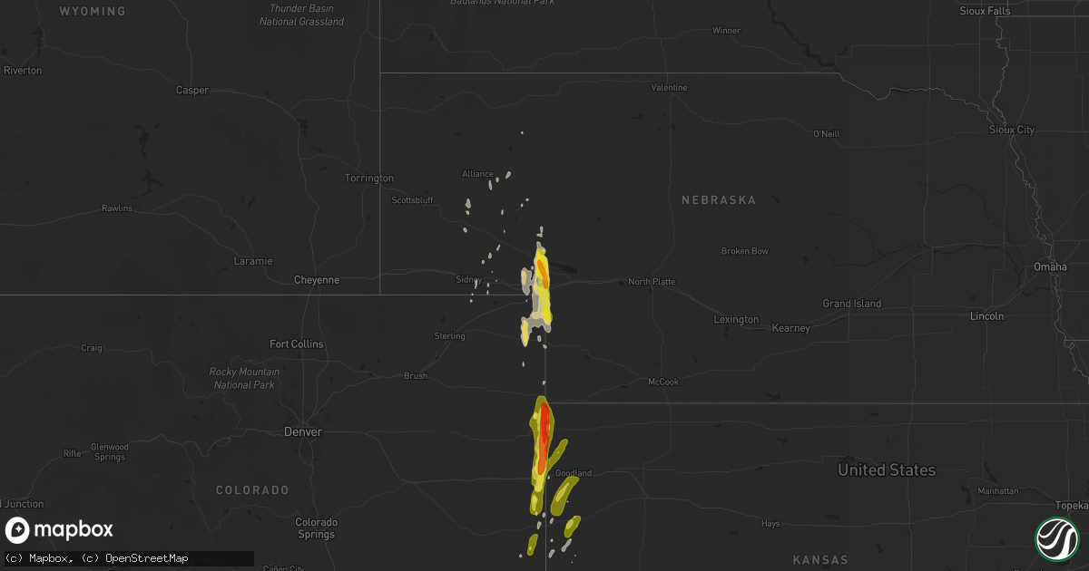 Hail map on October 10, 2013