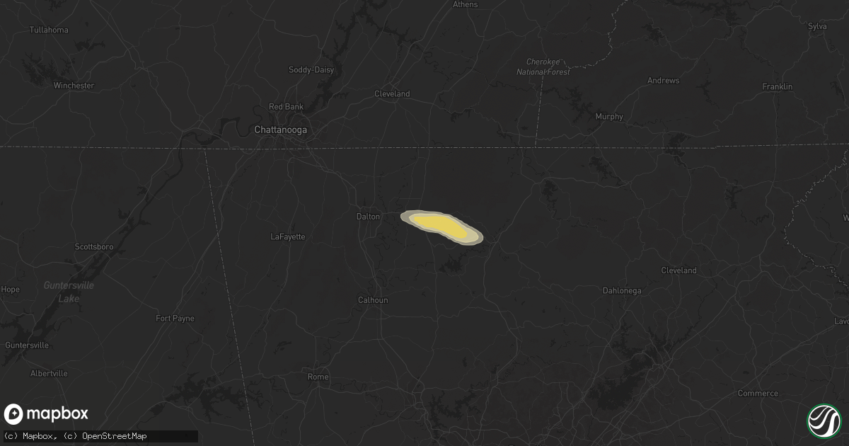 Hail map in Chatsworth, GA on October 10, 2014