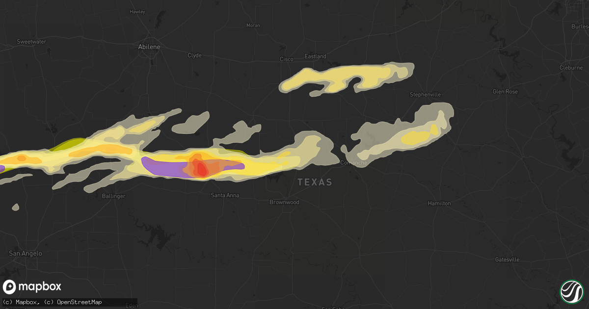 Hail map in May, TX on October 10, 2014
