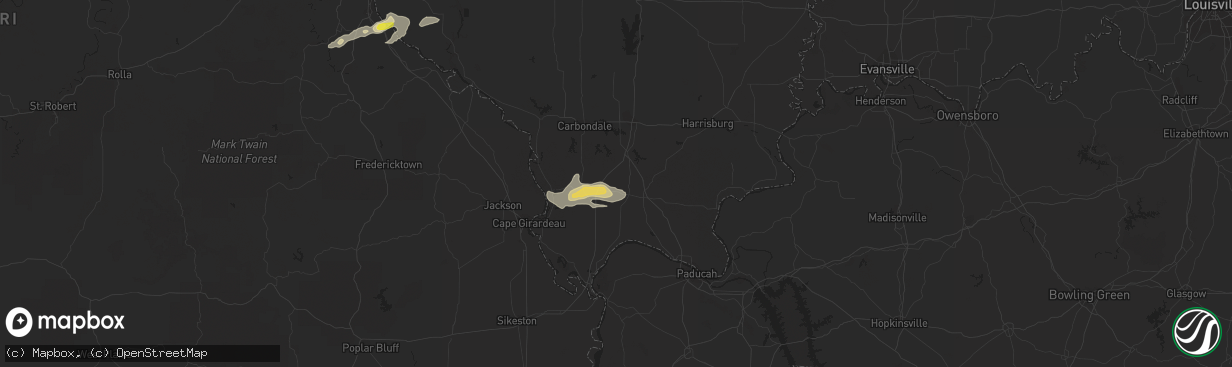 Hail map in Buncombe, IL on October 10, 2017