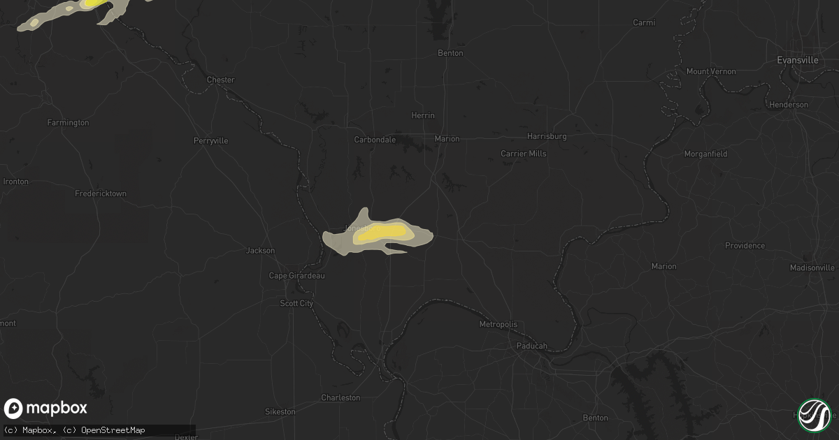 Hail map in Buncombe, IL on October 10, 2017