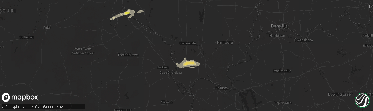 Hail map in Cobden, IL on October 10, 2017