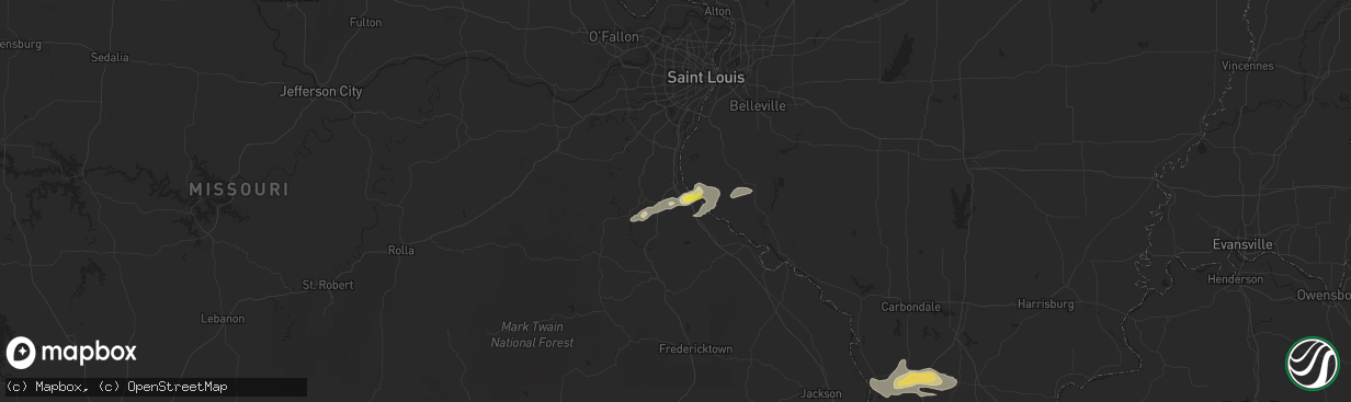 Hail map in Festus, MO on October 10, 2017