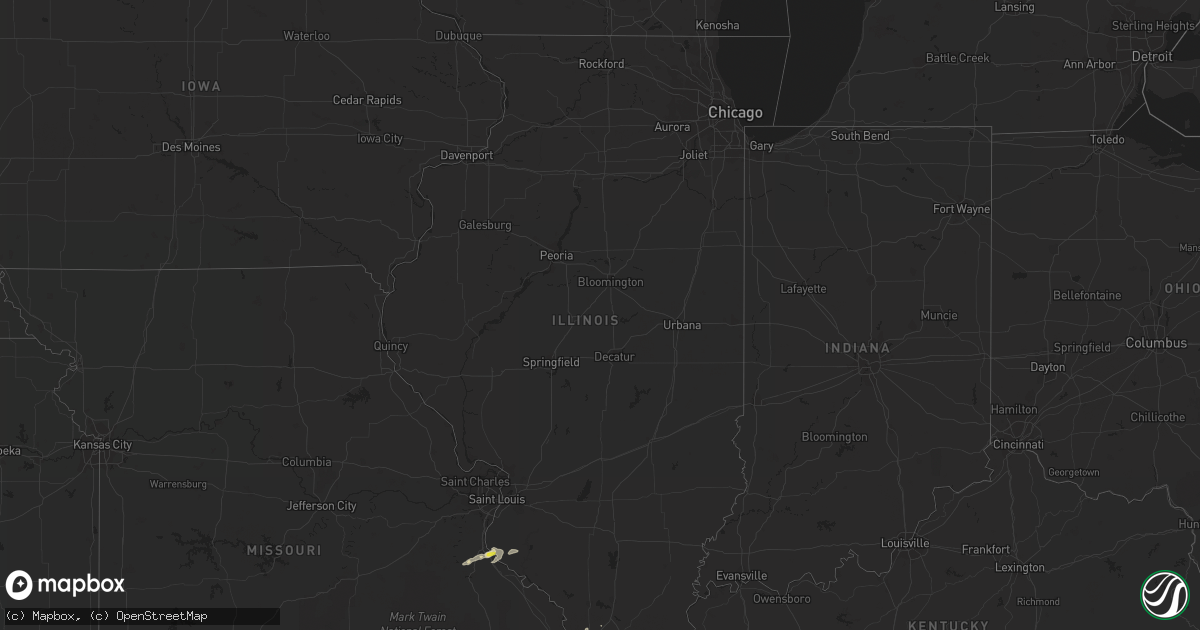 Hail map in Illinois on October 10, 2017