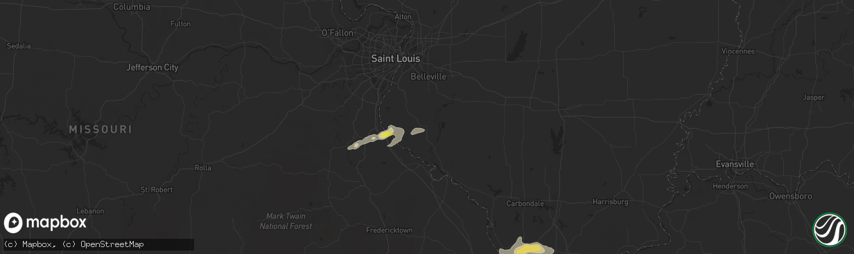 Hail map in Red Bud, IL on October 10, 2017