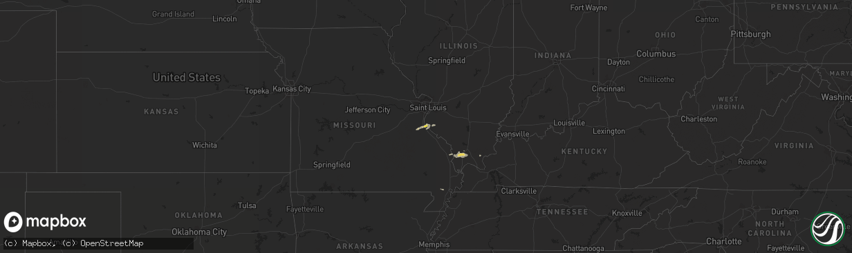 Hail map on October 10, 2017