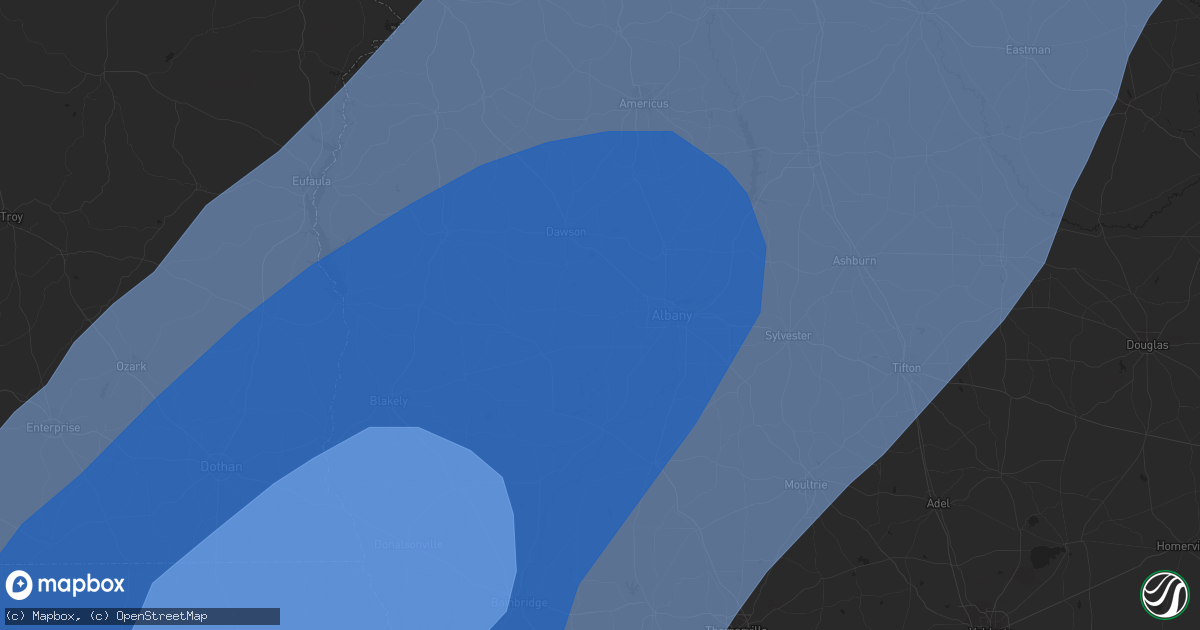 Hail map in Dothan, AL on October 10, 2018