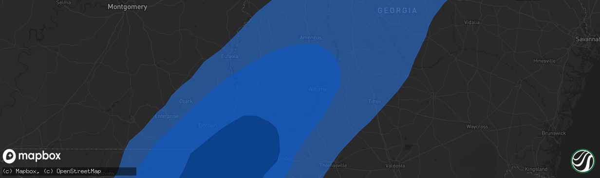 Hail map in Lynn Haven, FL on October 10, 2018