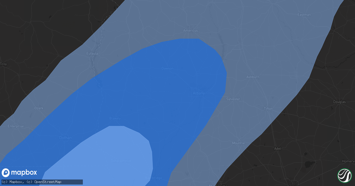 Hail map in Panama City, FL on October 10, 2018