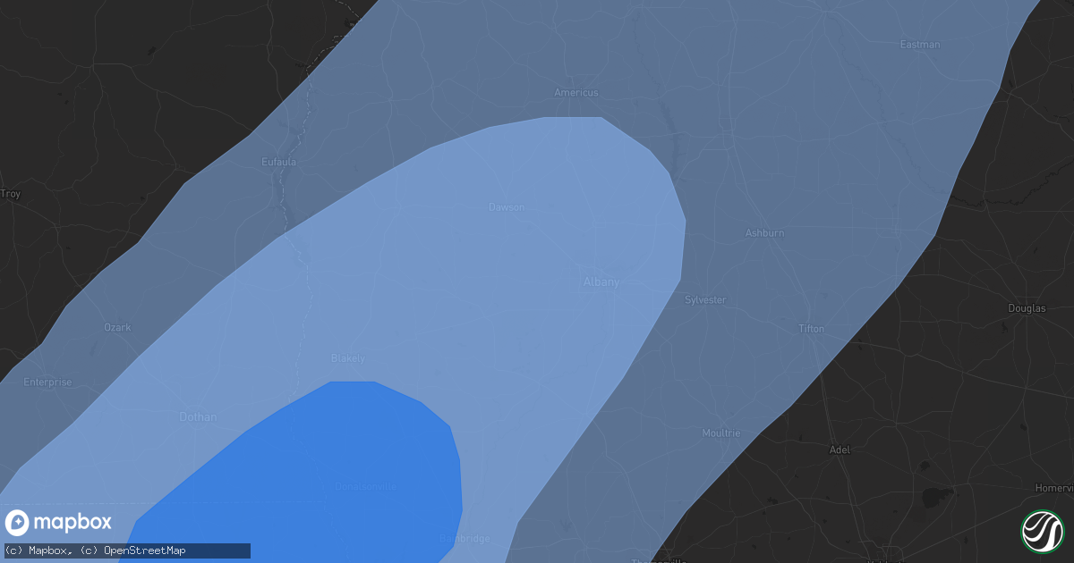 Hail map in Tallahassee, FL on October 10, 2018