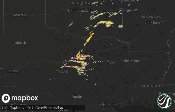 Hail map preview on 10-10-2019