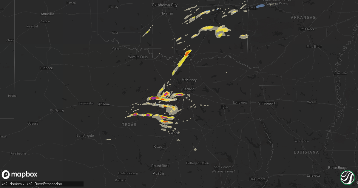 Hail map on October 10, 2019