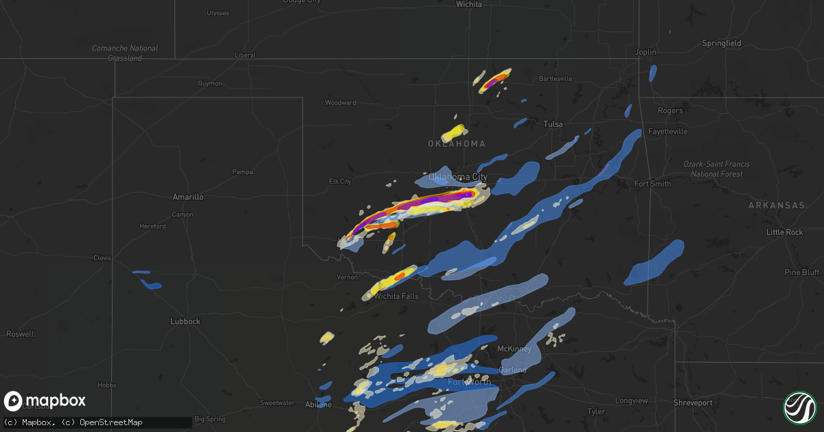 Hail map on October 10, 2021