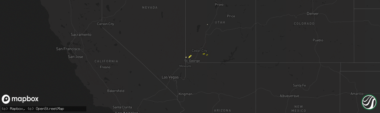 Hail map on October 10, 2025