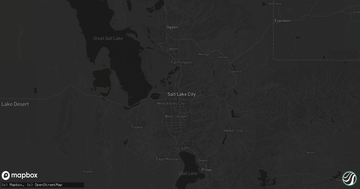 Hail map in Salt Lake City, UT on October 10, 2026