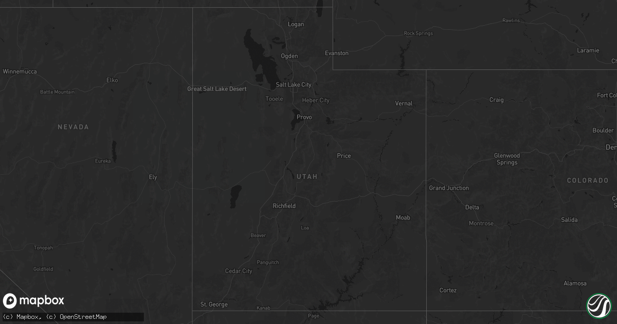 Hail map in Utah on October 10, 2026